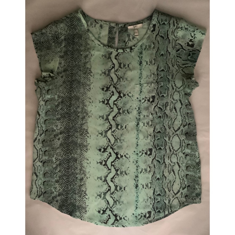 Joie Snakeskin Print Silk Blouse Size S